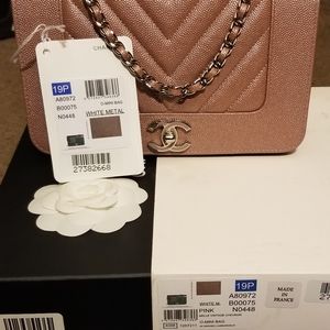 Chanel rose gold Wallet on chain/woc 19P